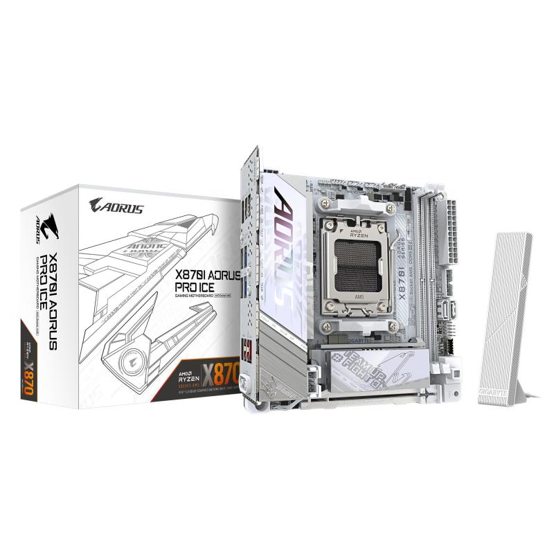 GIGABYTE X870I AORUS PRO ICE Motherboard - Supports AMD